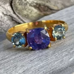 18k Gold Trilogy Sapphires Ring 24 18k Gold Trilogy Sapphires Ring -Sapphire Pal Shop 18k gold trilogy sapphires ringsapphirepal 145941