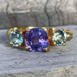18k Gold Trilogy Sapphires Ring 22 18k Gold Trilogy Sapphires Ring -Sapphire Pal Shop 18k gold trilogy sapphires ringsapphirepal 942875
