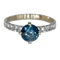 22K Gold Ring With Natural Greenish Blue Sapphire 16 22K Gold Ring With Natural Greenish Blue Sapphire -Sapphire Pal Shop 22k gold ring with natural greenish blue sapphiresapphirepal 102960
