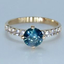 22K Gold Ring With Natural Greenish Blue Sapphire 18 22K Gold Ring With Natural Greenish Blue Sapphire -Sapphire Pal Shop 22k gold ring with natural greenish blue sapphiresapphirepal 144269