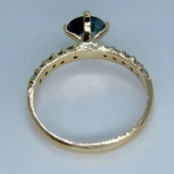 22K Gold Ring With Natural Greenish Blue Sapphire 19 22K Gold Ring With Natural Greenish Blue Sapphire -Sapphire Pal Shop 22k gold ring with natural greenish blue sapphiresapphirepal 247465