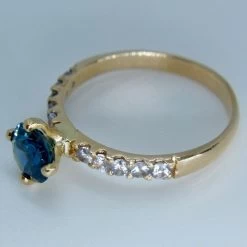 22K Gold Ring With Natural Greenish Blue Sapphire 22 22K Gold Ring With Natural Greenish Blue Sapphire -Sapphire Pal Shop 22k gold ring with natural greenish blue sapphiresapphirepal 387277