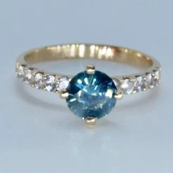 22K Gold Ring With Natural Greenish Blue Sapphire 21 22K Gold Ring With Natural Greenish Blue Sapphire -Sapphire Pal Shop 22k gold ring with natural greenish blue sapphiresapphirepal 869133