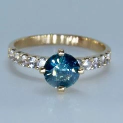 22K Gold Ring With Natural Greenish Blue Sapphire 20 22K Gold Ring With Natural Greenish Blue Sapphire -Sapphire Pal Shop 22k gold ring with natural greenish blue sapphiresapphirepal 938714