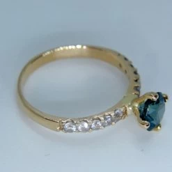 22K Gold Ring With Natural Greenish Blue Sapphire 17 22K Gold Ring With Natural Greenish Blue Sapphire -Sapphire Pal Shop 22k gold ring with natural greenish blue sapphiresapphirepal 993782