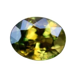 Australian Natural Parti Sapphire – 2.04 Carat | Oval,. Yellow Green Gemstone