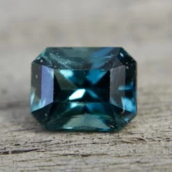 Beautiful Natural Teal Sapphire | Emerald Cut | 0.51 Carat | Blue Green Sapphire