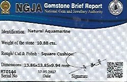 Natural Aquamarine – Cushion Cut | 10.88 Carats 2 Natural Aquamarine – Cushion Cut | 10.88 Carats - Image 2
