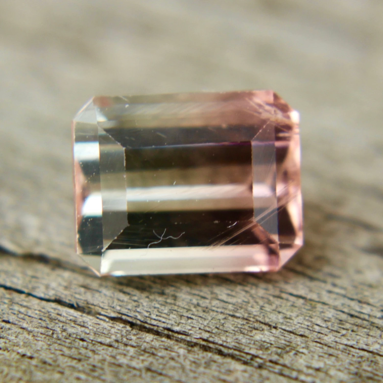 Natural Bi Coloured Tourmaline | 1.62 Carat Emerald Cut 4 Natural Bi Coloured Tourmaline | 1.62 Carat Emerald Cut - Image 4