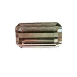 Natural Bi Coloured Tourmaline | 2.41 Carat Emerald Cut