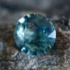 Natural Blue Green Sapphire – 0.54 Carat Round Cut From Madagascar