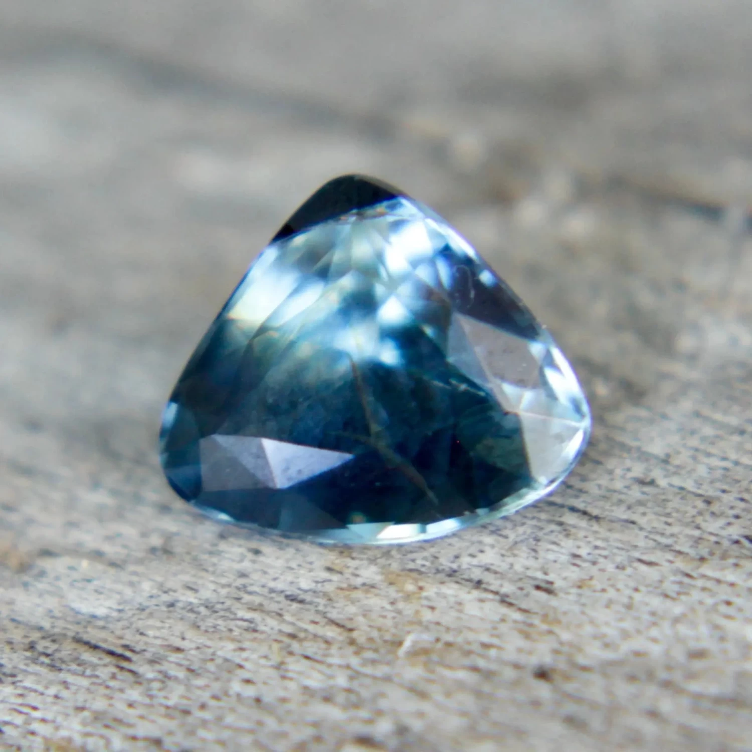 Natural Blue Green Sapphire – 0.80 Carat Trillion Cut | Unheated Madagascar Gemstone 1 Natural Blue Green Sapphire – 0.80 Carat Trillion Cut | Unheated Madagascar Gemstone