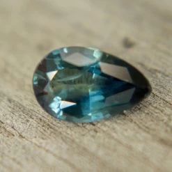 Natural Blue Green Sapphire – 0.81 Carat Pear Cut | Unheated Madagascar Gemstone