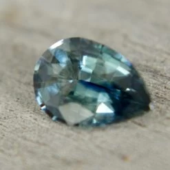 Natural Blue Green Sapphire – 0.83 Carat Pear Cut | Unheated Madagascar Gemstone