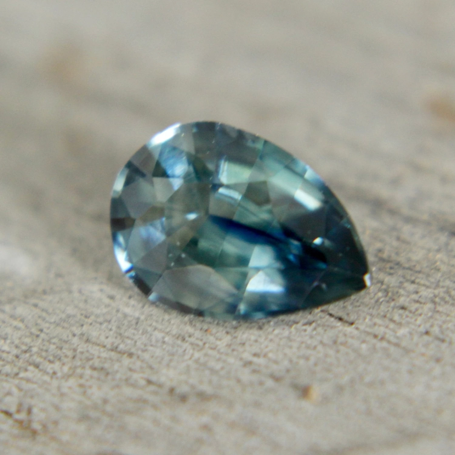 Natural Blue Green Sapphire – 0.83 Carat Pear Cut | Unheated Madagascar Gemstone 6 Natural Blue Green Sapphire – 0.83 Carat Pear Cut | Unheated Madagascar Gemstone - Image 6