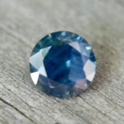 Natural Blue Green Sapphire – 0.84 Carat Round Cut | Unheated Madagascar Gemstone