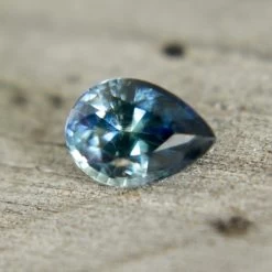 Natural Blue Green Sapphire – 0.95 Carat Pear Cut | Unheated Madagascar Gemstone