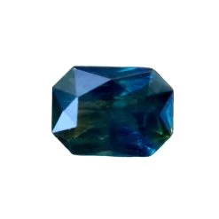Natural Blue Green Sapphire – 1.01 Carat Emerald Cut | Unheated Madagascar Gemstone