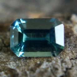 Natural Blue Green Sapphire – 1.17 Carat Emerald Cut | Unheated | Madagascar