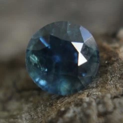 Natural Blue Green Sapphire – 1.34 Carat Round Cut | Unheated | Madagascar