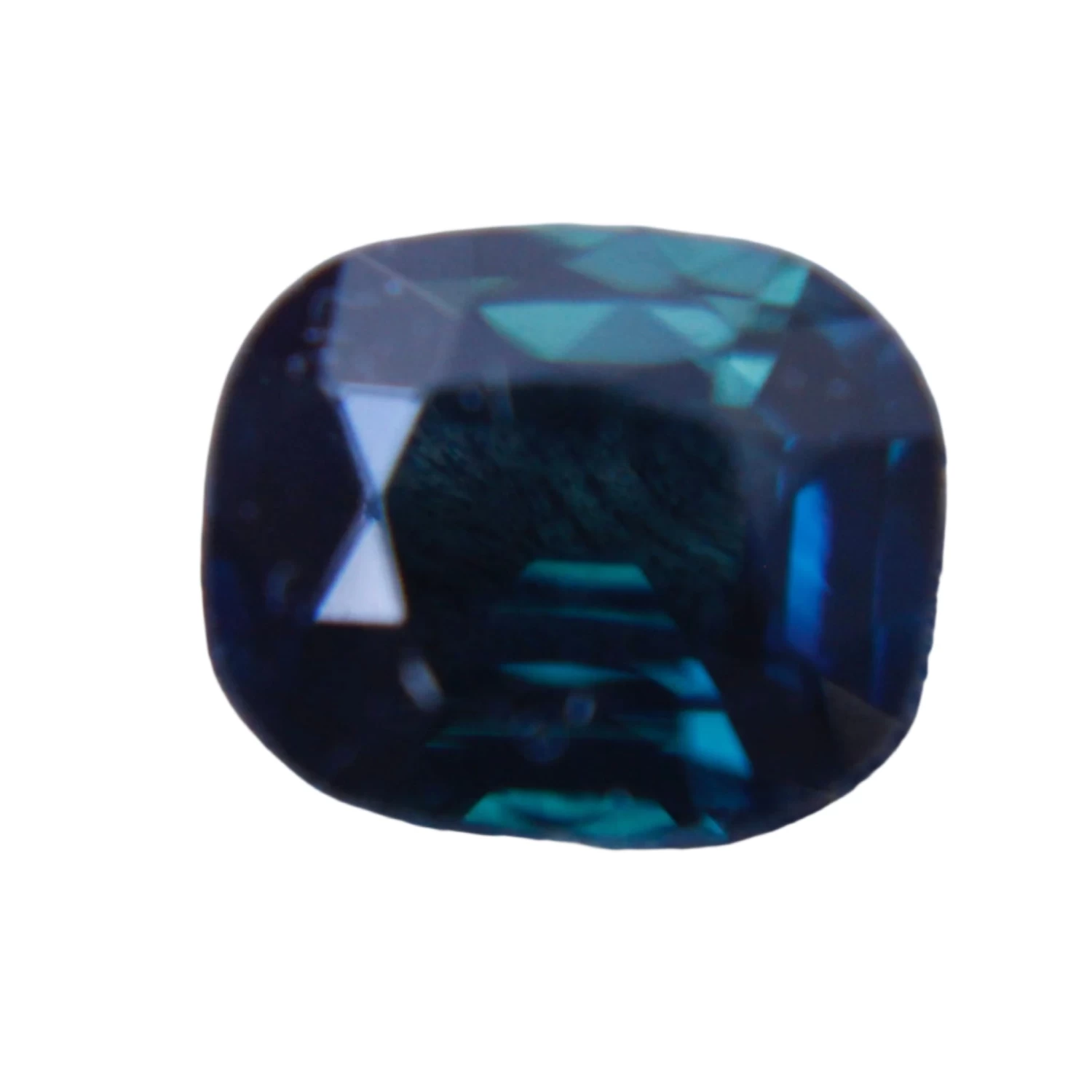 Natural Blue Green Sapphire – 2.29 Carat Cushion Cut 1 Natural Blue Green Sapphire – 2.29 Carat Cushion Cut