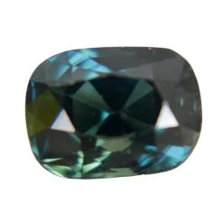 Natural Blue Green Sapphire – 3.02 Carat | Cushion Cut