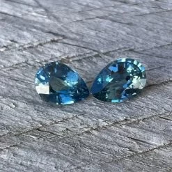 Natural Blue Green Sapphires Pair -Sapphire Pal Shop natural blue green sapphires pairsapphirepal 810823