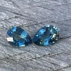 Natural Blue Green Sapphires Pair -Sapphire Pal Shop natural blue green sapphires pairsapphirepal 879711