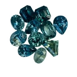 Natural Blue Green Sapphires Set Of Gemstones