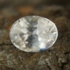 Natural Ceylon White Sapphire – 0.91 Carat Oval Cut
