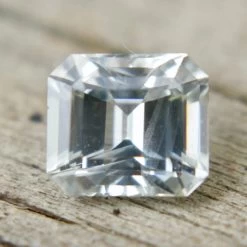 Natural Colourless Sapphire – 0.81 Carat | Asscher Cut | Unheated Gemstone For Engagement Rings