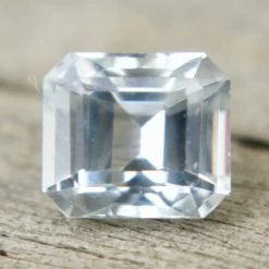 Natural Colourless Sapphire – 0.81 Carat | Asscher Cut | Unheated Gemstone For Engagement Rings -Sapphire Pal Shop natural colourless sapphire 081 carat asscher cut unheated gemstone for engagement ringssapphirepal 308322