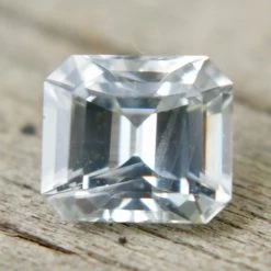 Natural Colourless Sapphire – 0.81 Carat | Asscher Cut | Unheated Gemstone For Engagement Rings -Sapphire Pal Shop natural colourless sapphire 081 carat asscher cut unheated gemstone for engagement ringssapphirepal 380403