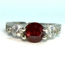 Natural Garnet Silver Ring – Round Cut | 6mm | Sterling Silver | Sizes 5, 6, 7 -Sapphire Pal Shop natural garnet silver ring round cut 6mm sterling silver sizes 5 6 7sapphirepal 387938