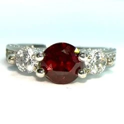 Natural Garnet Silver Ring – Round Cut | 6mm | Sterling Silver | Sizes 5, 6, 7 -Sapphire Pal Shop natural garnet silver ring round cut 6mm sterling silver sizes 5 6 7sapphirepal 413305