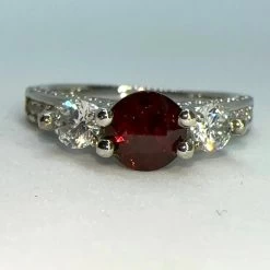 Natural Garnet Silver Ring – Round Cut | 6mm | Sterling Silver | Sizes 5, 6, 7 -Sapphire Pal Shop natural garnet silver ring round cut 6mm sterling silver sizes 5 6 7sapphirepal 475394