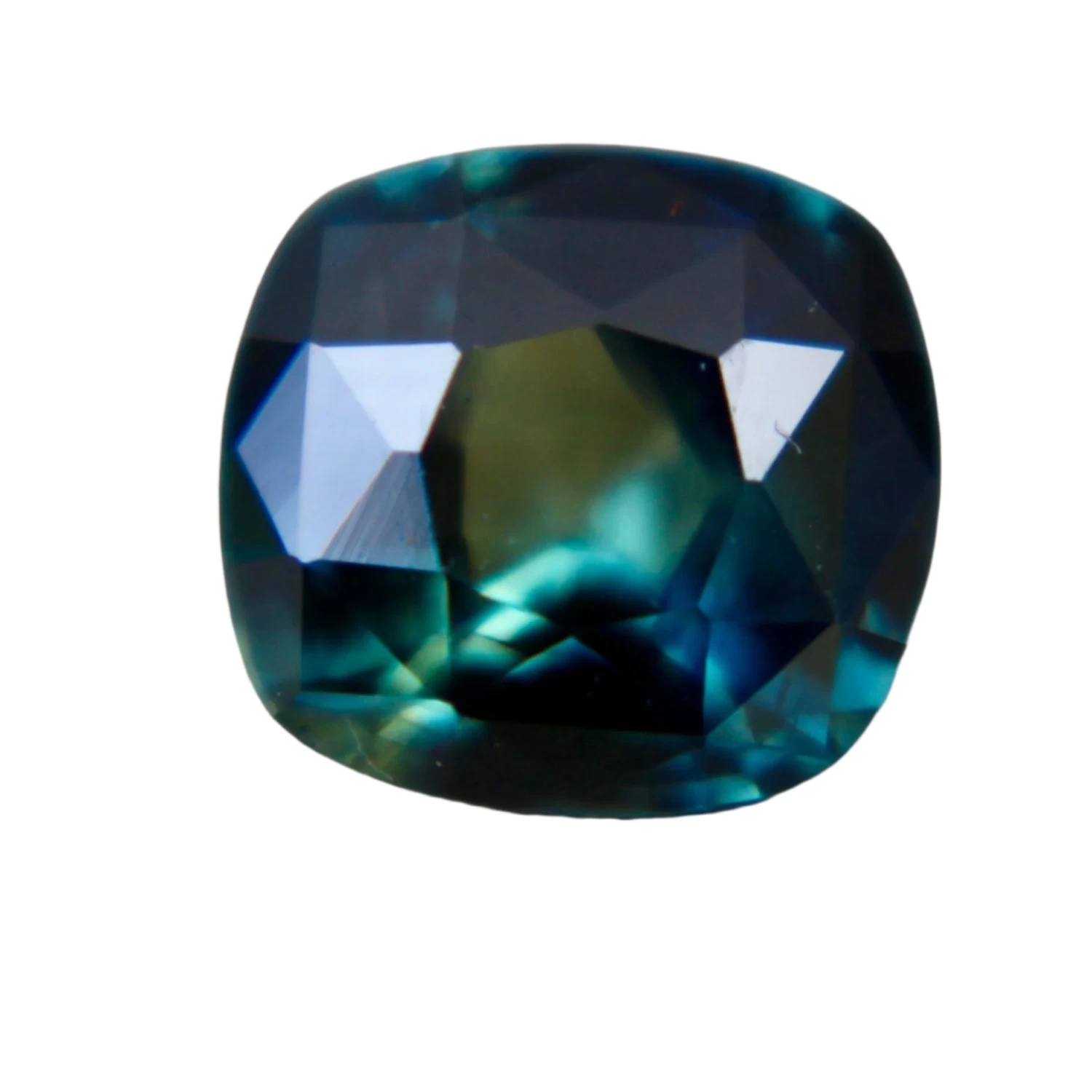 Natural Green Blue Sapphire – 1.60 Carat Cushion Cut 1 Natural Green Blue Sapphire – 1.60 Carat Cushion Cut
