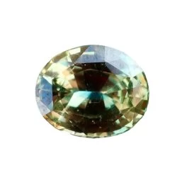 Natural Green Brown Sapphire – 1.41 Carat Oval Cut From Ceylon