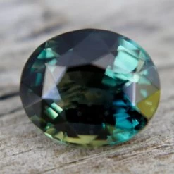 Natural Green Parti Sapphire – 5.05 Carat | Oval Cut | Eye Clean Clarity -Sapphire Pal Shop natural green parti sapphire 505 carat oval cut eye clean claritysapphirepal 965825
