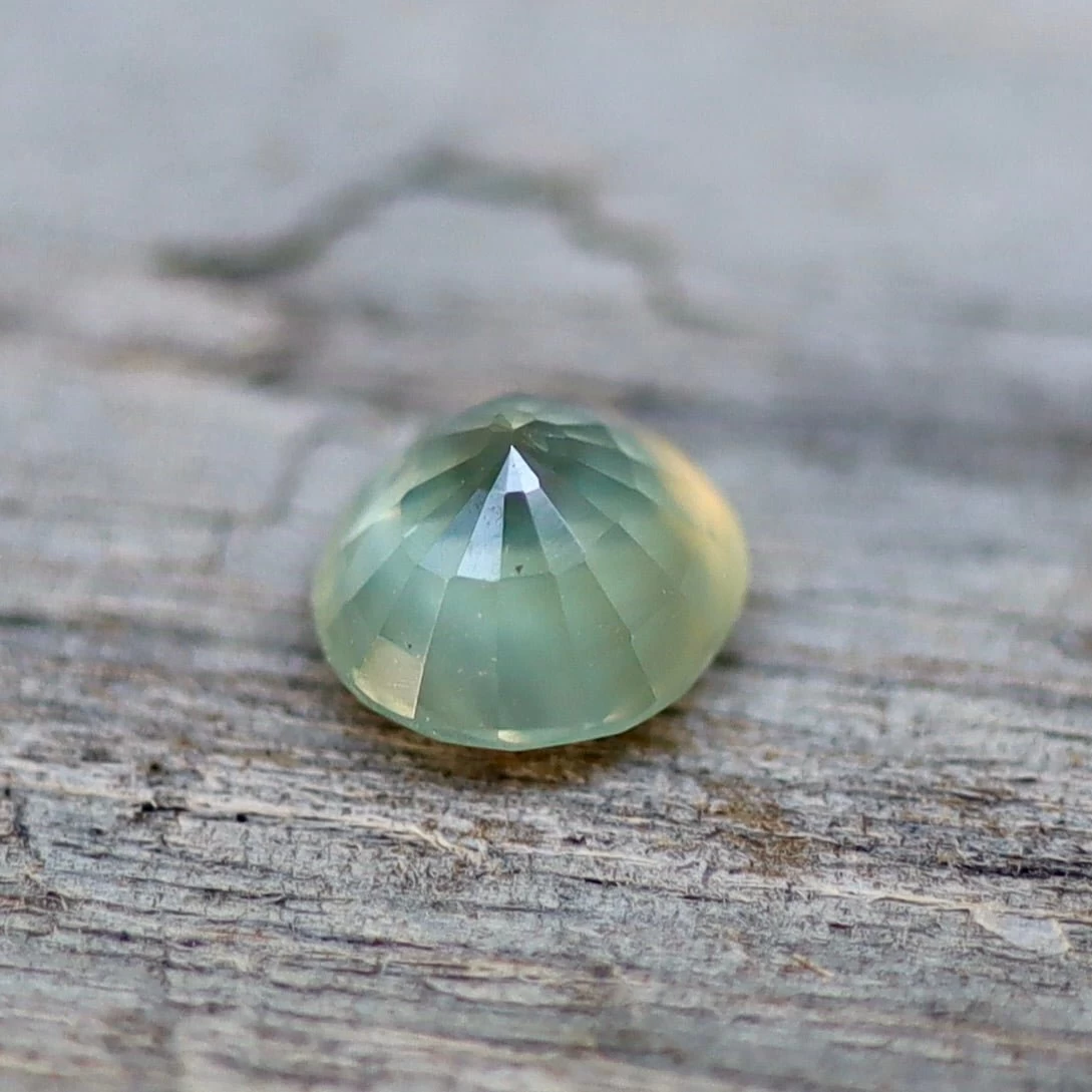 Natural Green Sapphire – 0.63 Carat Round Cut From Madagascar 2 Natural Green Sapphire – 0.63 Carat Round Cut From Madagascar - Image 2
