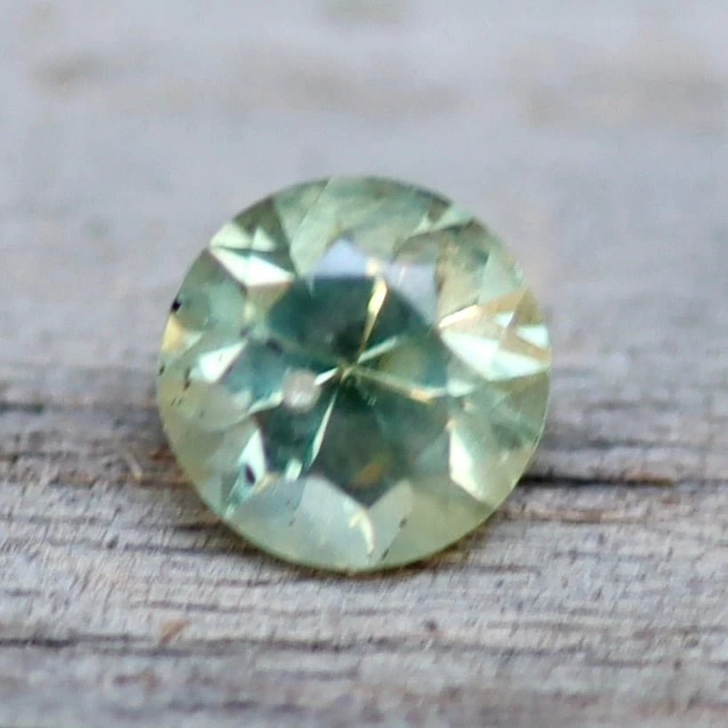 Natural Green Sapphire – 0.70 Carat Round Cut From Madagascar 1 Natural Green Sapphire – 0.70 Carat Round Cut From Madagascar