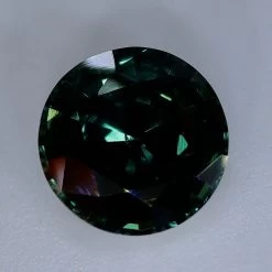 Natural Green Sapphire – 1.61 Carat Round Cut From Madagascar