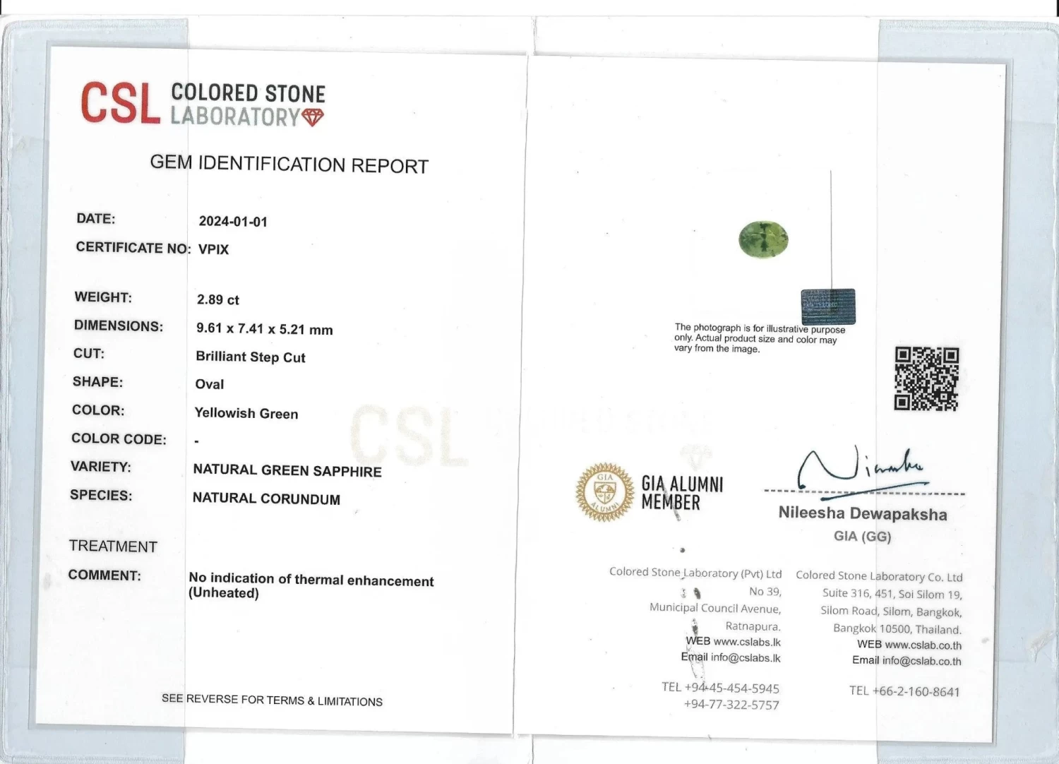 Natural Green Sapphire 2 Natural Green Sapphire - Image 2