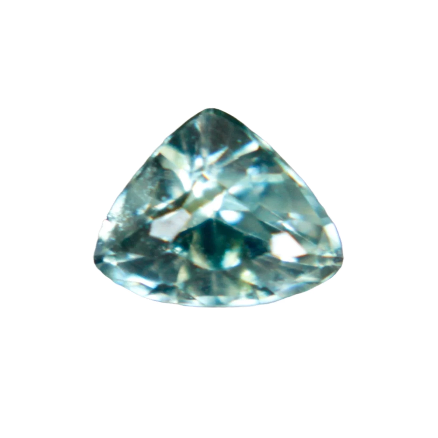 Natural Green Sapphire – 0.48 Carat Trillion Cut 1 Natural Green Sapphire – 0.48 Carat Trillion Cut