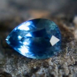 Natural Greenish Blue Sapphire – 1.23 Carat Pear Cut | Unheated | Madagascar