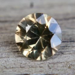 Natural Greenish Yellow Zircon – 1.22 Carat Round Cut From Ceylon