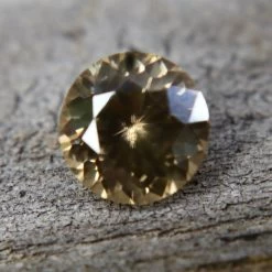 Natural Greenish Yellow Zircon – 1.23 Carat Round Cut From Ceylon