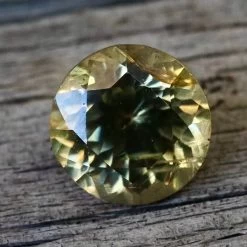 Natural Greenish Yellow Zircon – 1.51 Carat Round Cut From Ceylon