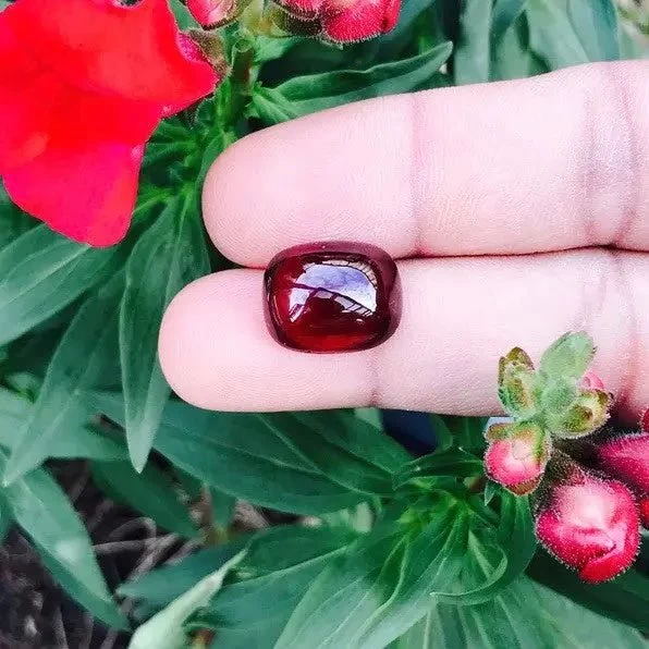 Natural Hessonite - 16.85 Carat | Cushion Cabochon Cut 2 Natural Hessonite - 16.85 Carat | Cushion Cabochon Cut - Image 2