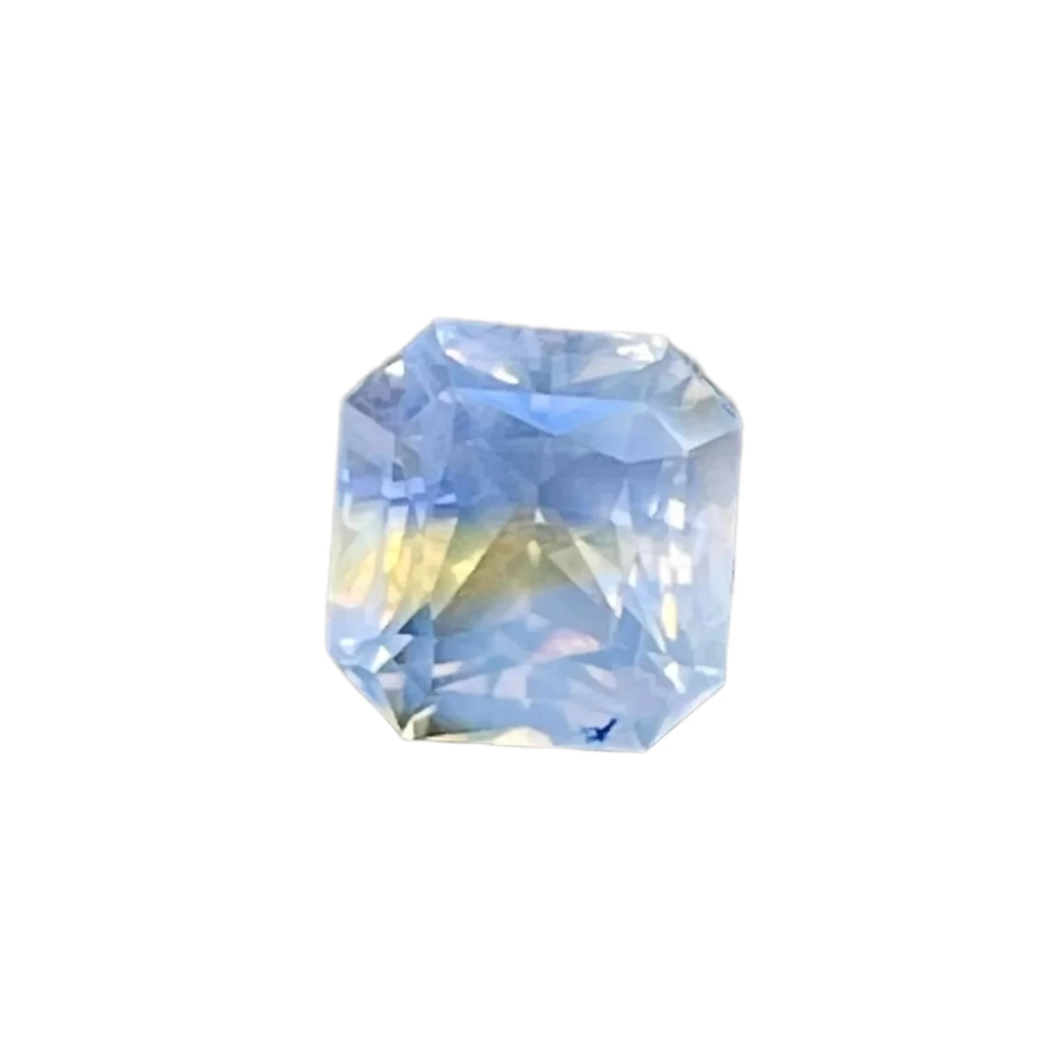 Natural Multi Coloured Sapphire | Asscher Cut | 5.88x5.53 Mm | White Yellow Blue Sapphire 1 Natural Multi Coloured Sapphire | Asscher Cut | 5.88x5.53 Mm | White Yellow Blue Sapphire